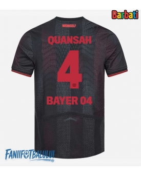 Bayer Leverkusen Jarell Quansah #4 Tricou Fotbal Replică 2025-26 Barbati Acasa